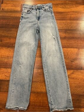 Hidden Jeans Tracey Light Wash Straight Leg Size 26 High Rise